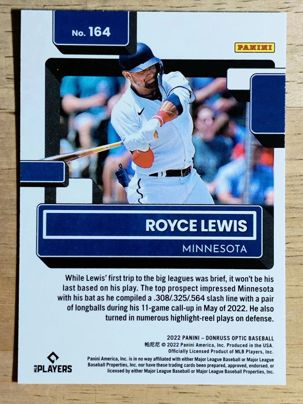 2022 Donruss Optic #164 Royce Lewis RR RC