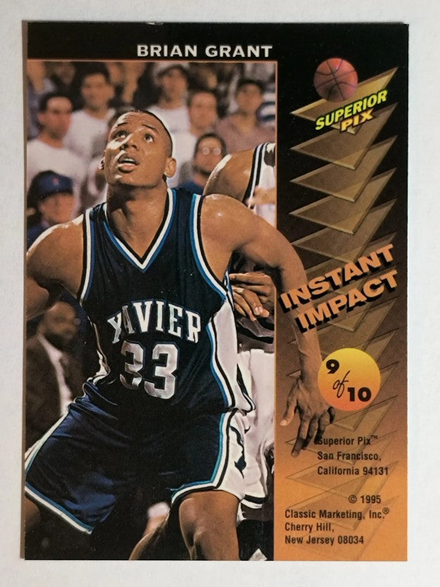 1995 Superior Pix Instant Impact #9 Brian Grant