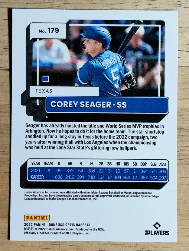 2022 Donruss Optic #179 Corey Seager
