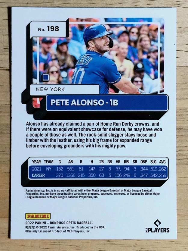 2022 Donruss Optic #198 Pete Alonso