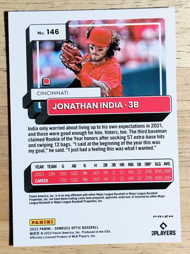 2022 Donruss Optic Holo #146 Jonathan India