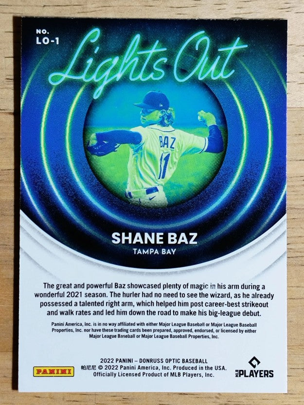 2022 Donruss Optic Lights Out #1 Shane Baz