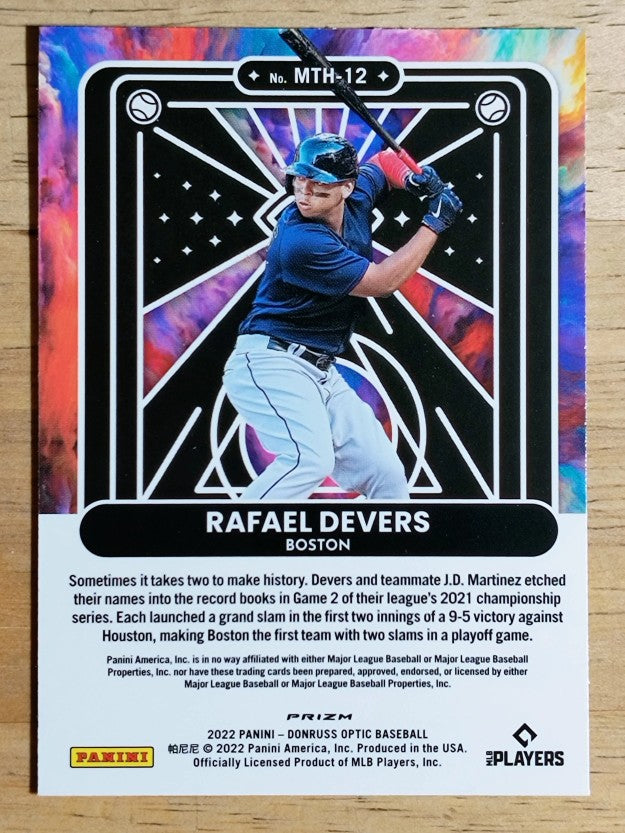 2022 Donruss Optic Mythical Holo #12 Rafael Devers
