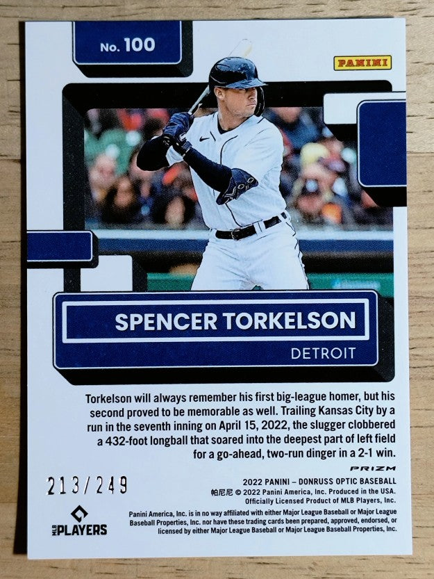 2022 Donruss Optic Pink Velocity #100 Spencer Torkelson RR