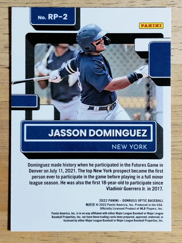 2022 Donruss Optic Rated Prospects #2 Jasson Dominguez