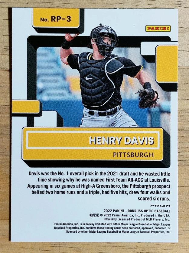 2022 Donruss Optic Rated Prospects Holo #3 Henry Davis
