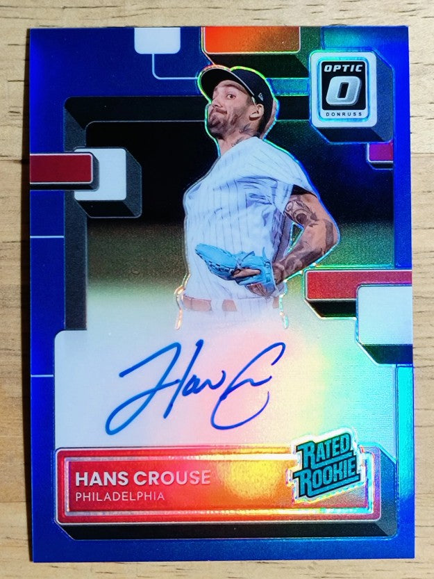 2022 Donruss Optic Rated Rookies Signatures Blue #37 Hans Crouse/49