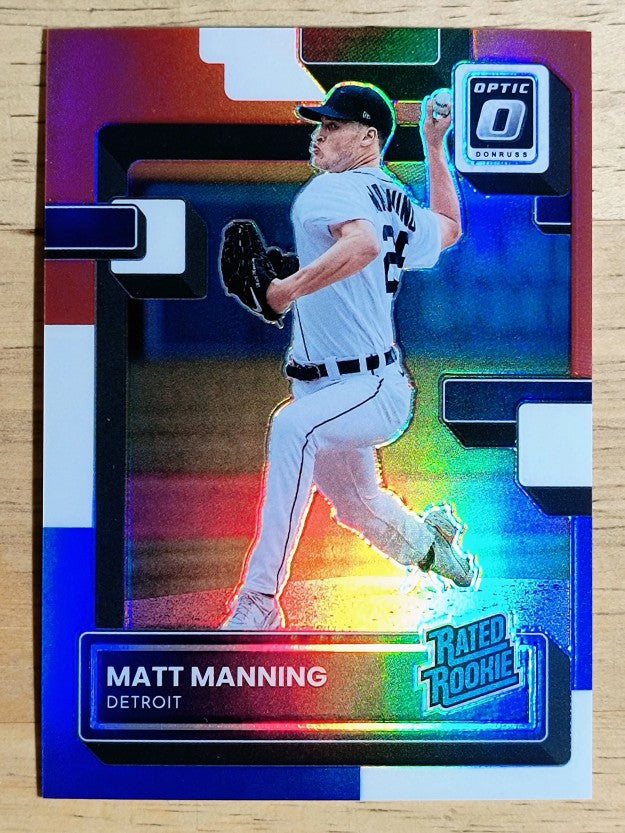 2022 Donruss Optic Red White and Blue #33 Matt Manning RR