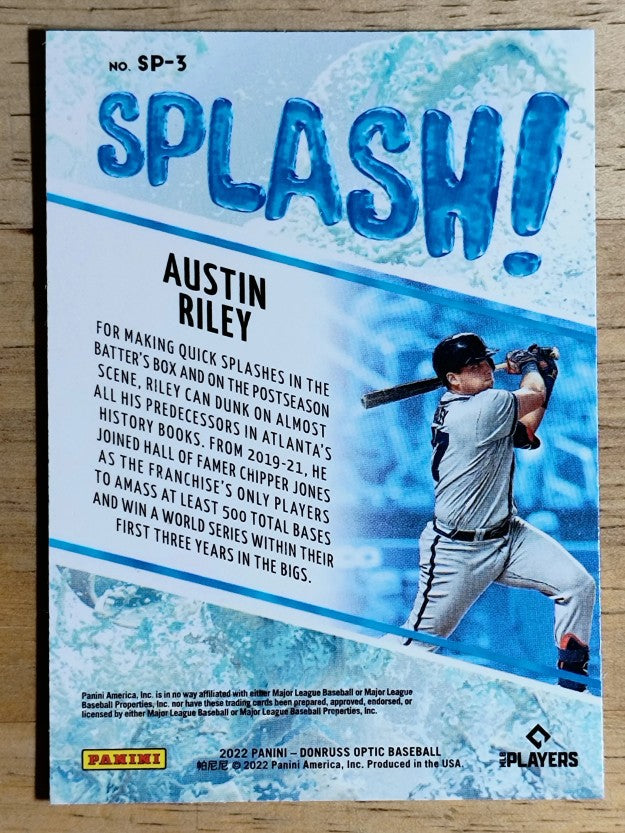 2022 Donruss Optic Splash #3 Austin Riley