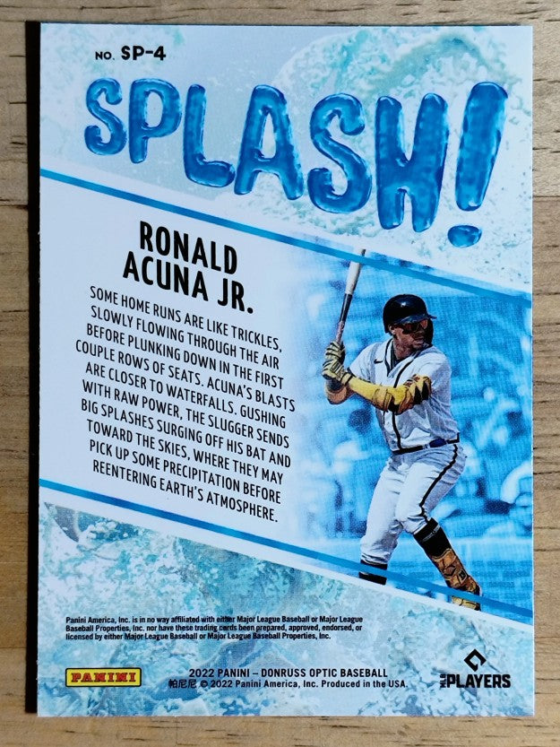 2022 Donruss Optic Splash #4 Ronald Acuna Jr.