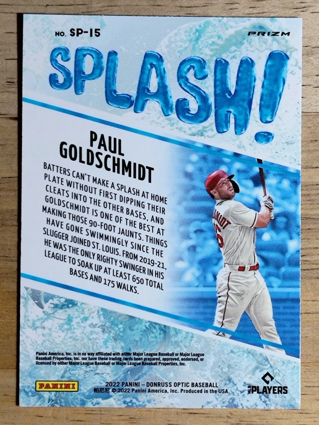 2022 Donruss Optic Splash Holo #15 Paul Goldschmidt