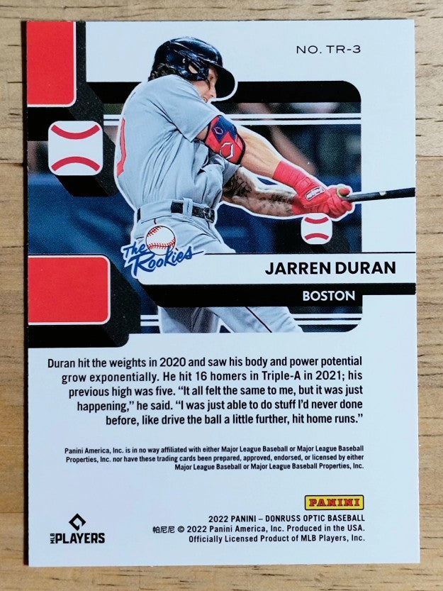 2022 Donruss Optic The Rookies #3 Jarren Duran