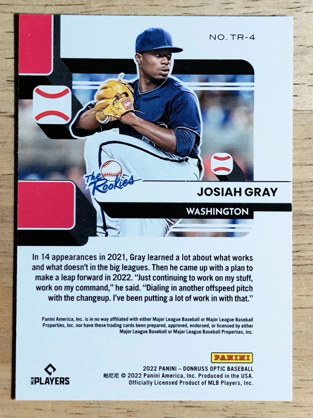 2022 Donruss Optic The Rookies #4 Josiah Gray