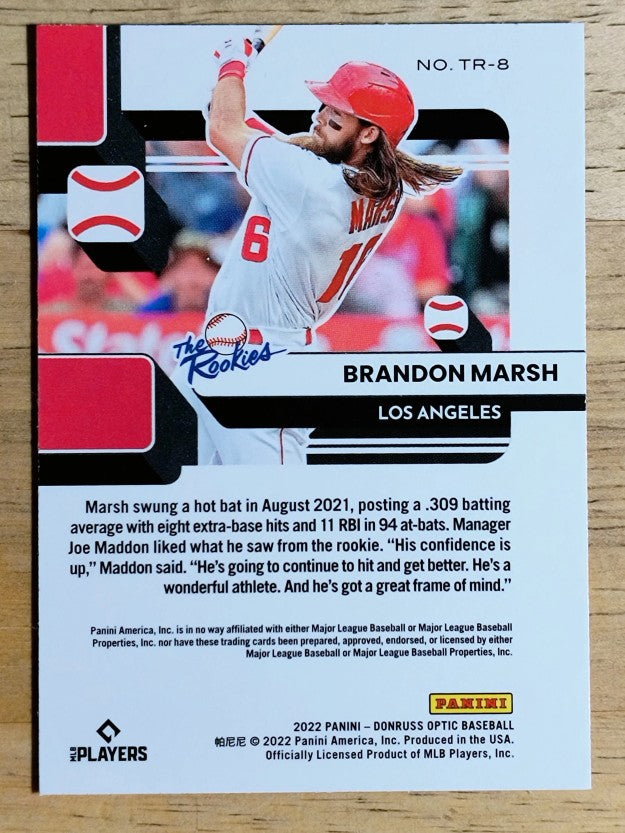 2022 Donruss Optic The Rookies #8 Brandon Marsh