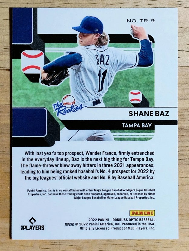 2022 Donruss Optic The Rookies #9 Shane Baz