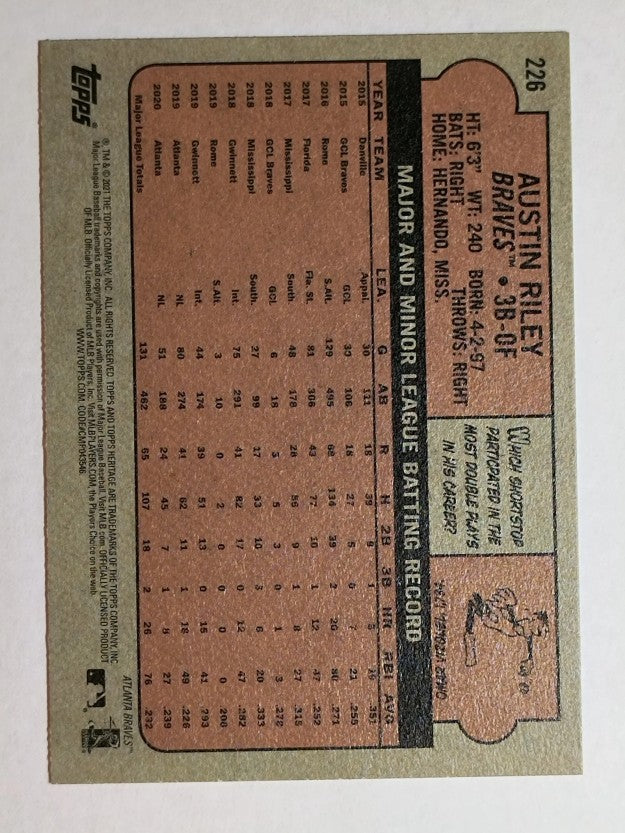 2021 Topps Heritage #226 Austin Riley