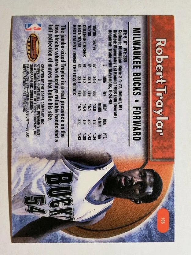 1998-99 Bowman's Best #106 Robert Traylor RC