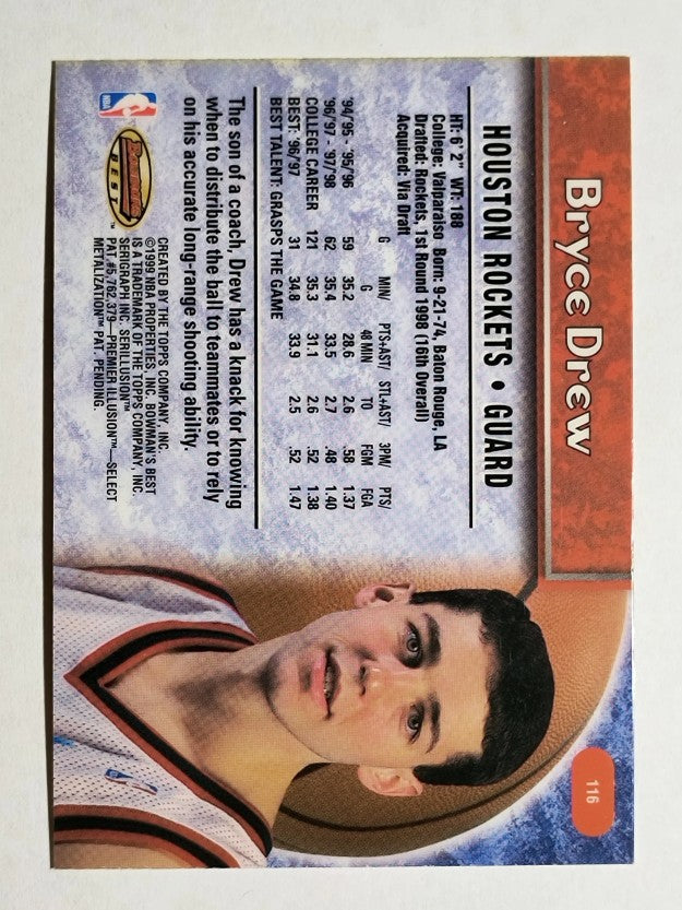 1998-99 Bowman's Best #116 Bryce Drew RC
