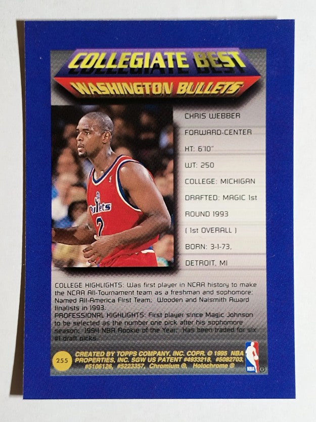 1994-95 Finest #255 Chris Webber CB