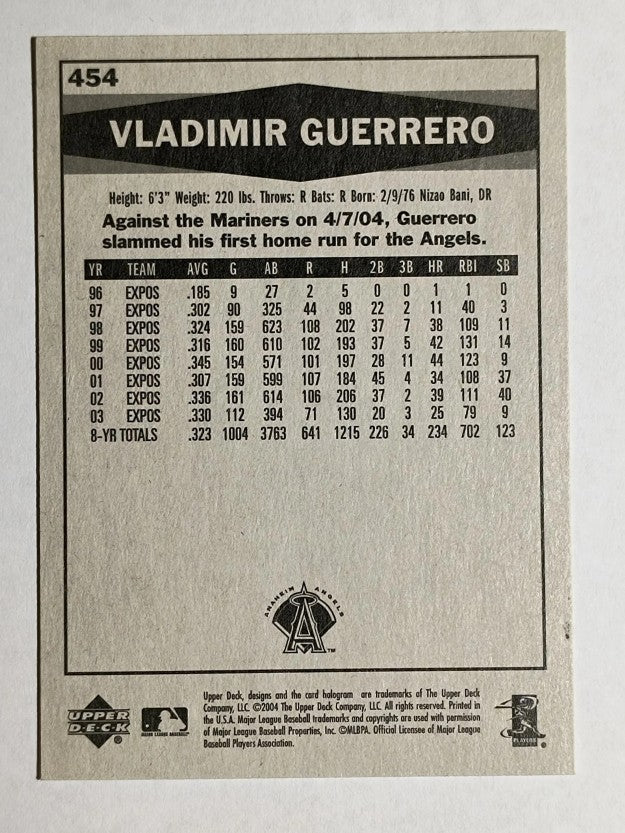 2004 Upper Deck Vintage #454 Vladimir Guerrero