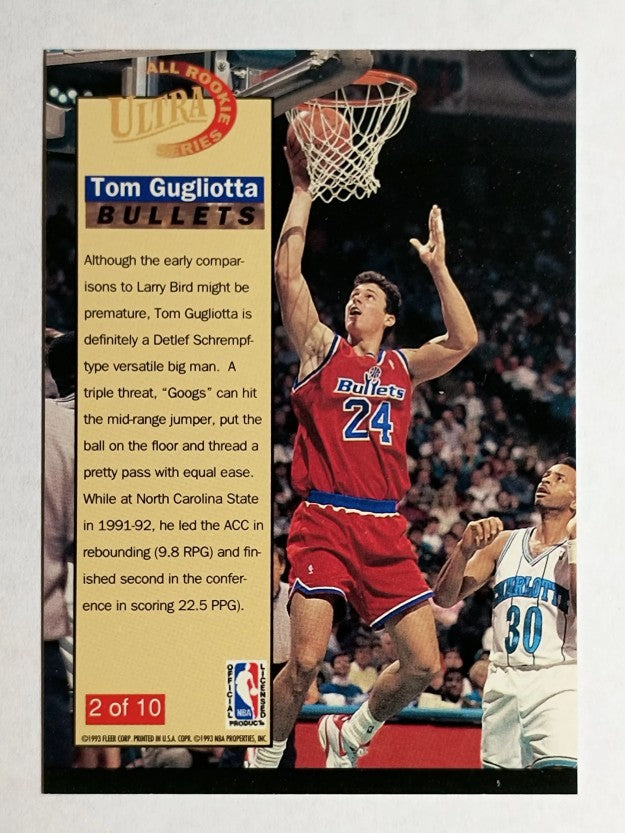 1992-93 Ultra All-Rookies #2 Tom Gugliotta