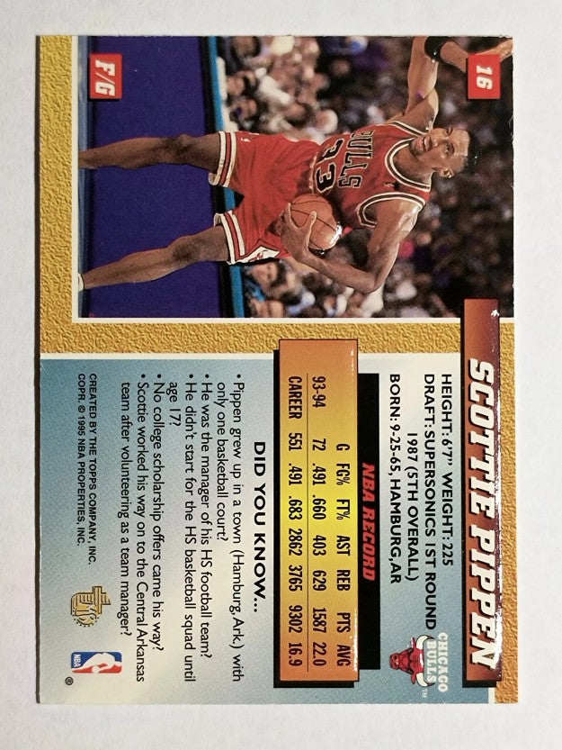 1994-95 Embossed #16 Scottie Pippen