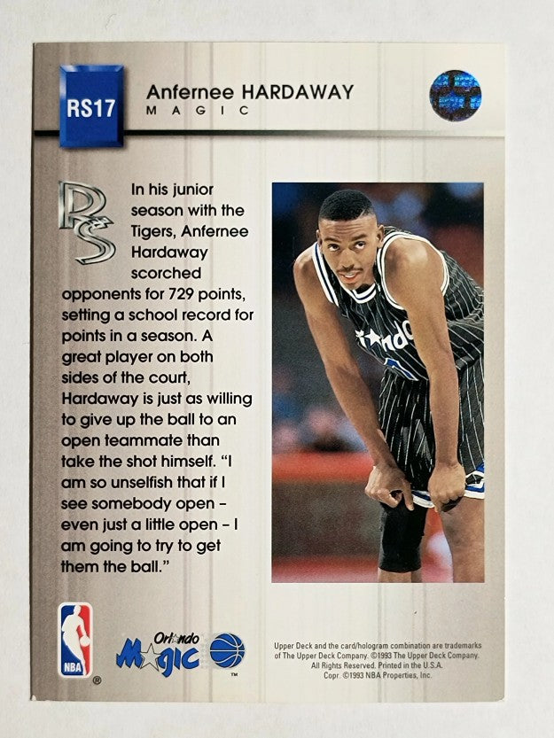 1993-94 Upper Deck Rookie Standouts #RS17 Anfernee Hardaway