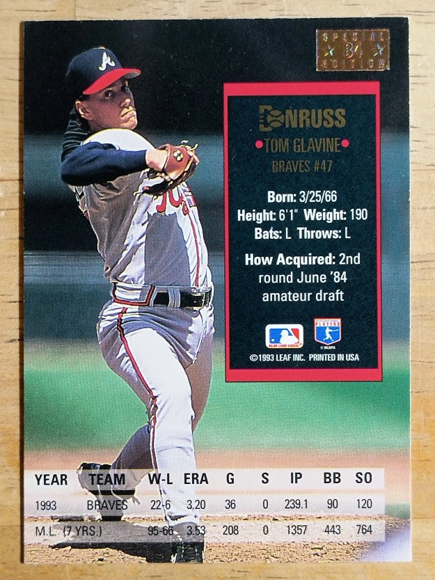 1994 Donruss Special Edition #84 Tom Glavine