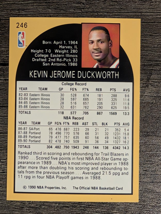 1990-91 Hoops #246 Kevin Duckworth