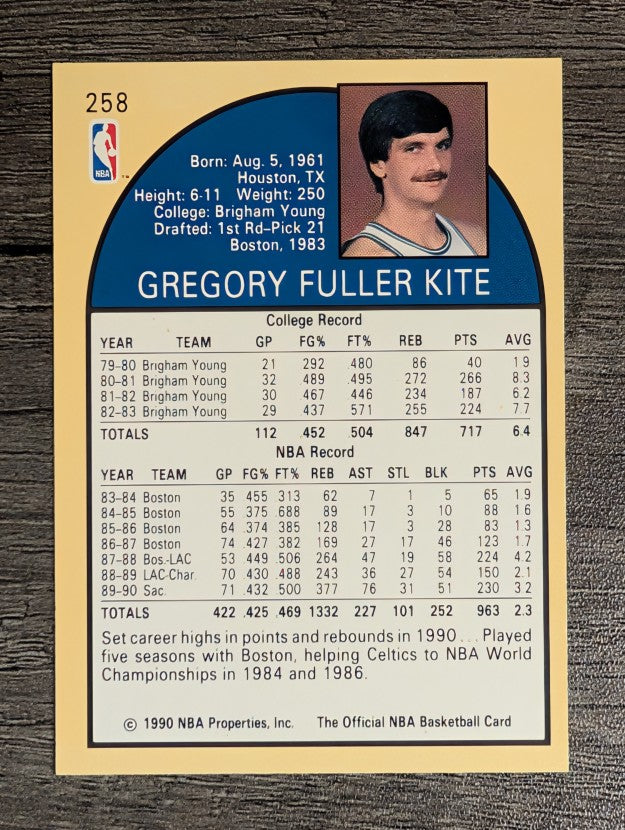 1990-91 Hoops #258 Greg Kite SP
