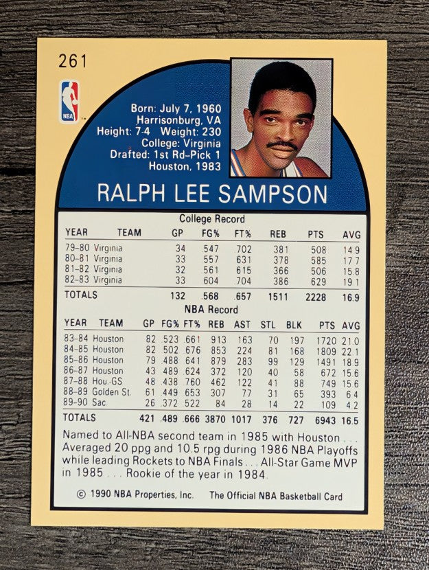 1990-91 Hoops #261 Ralph Sampson