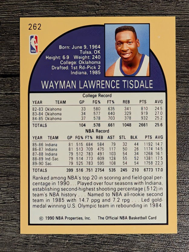 1990-91 Hoops #262 Wayman Tisdale
