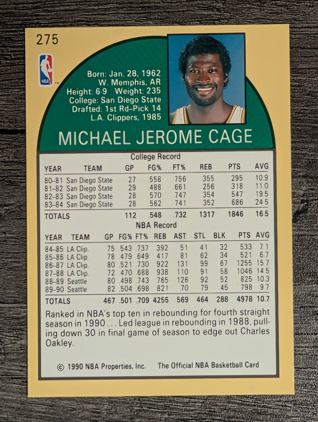 1990-91 Hoops #275 Michael Cage
