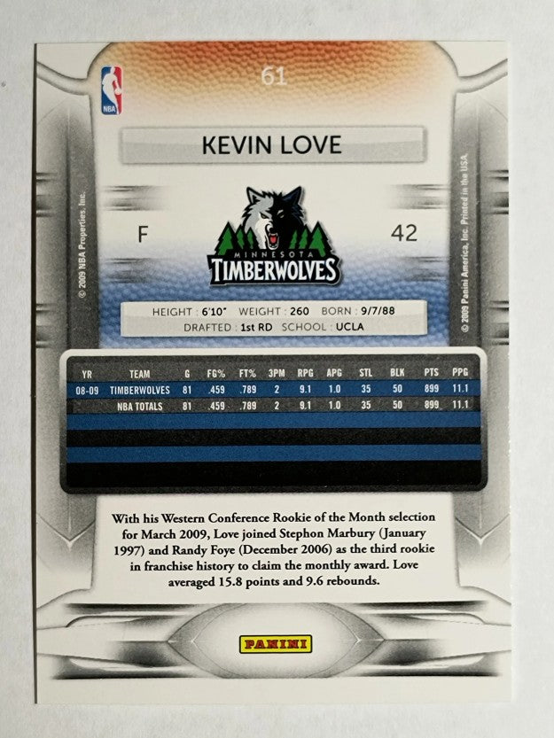 2009-10 Prestige #61 Kevin Love
