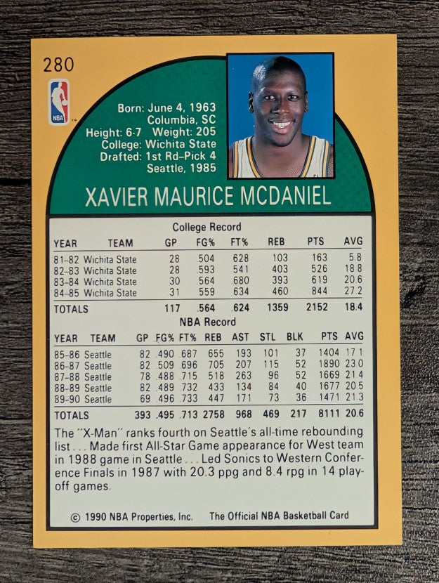 1990-91 Hoops #280 Xavier McDaniel