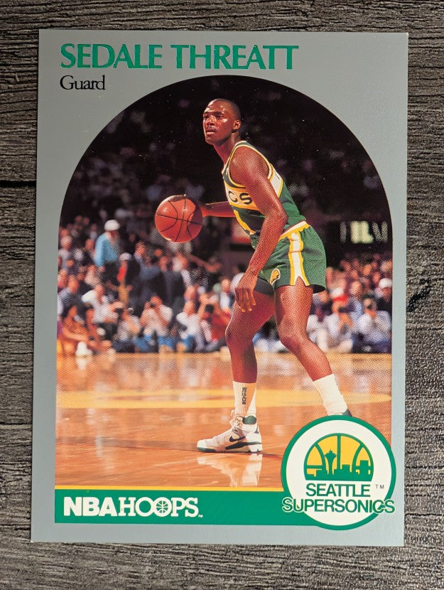 1990-91 Hoops #284 Sedale Threatt