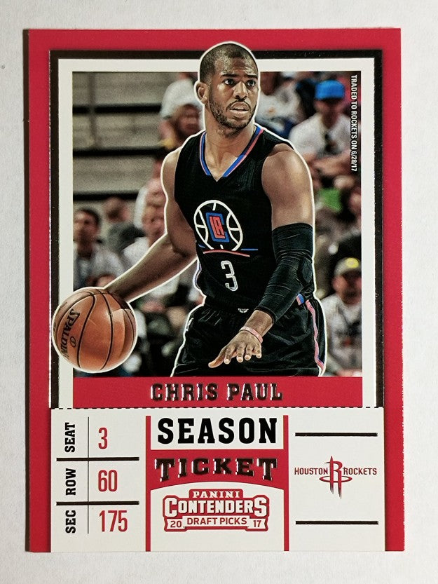 2017-18 Panini Contenders Draft Picks #8A Chris Paul/black jersey