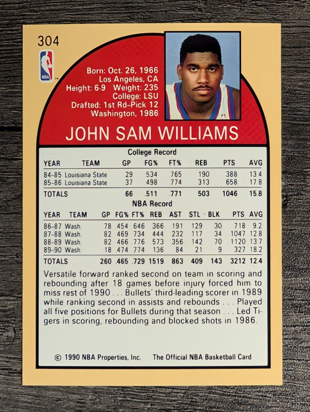1990-91 Hoops #304 John Williams