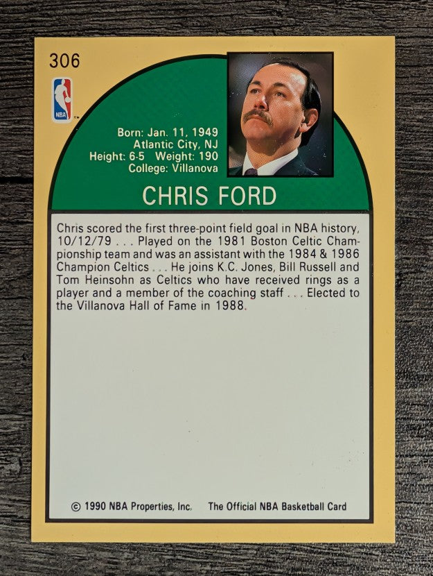 1990-91 Hoops #306 Chris Ford CO