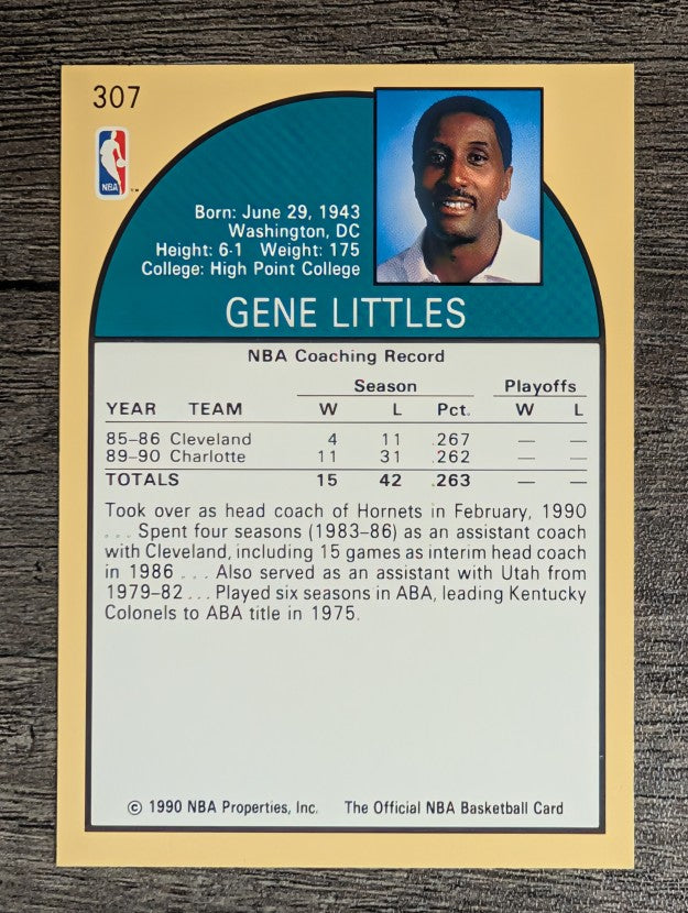1990-91 Hoops #307 Gene Littles CO