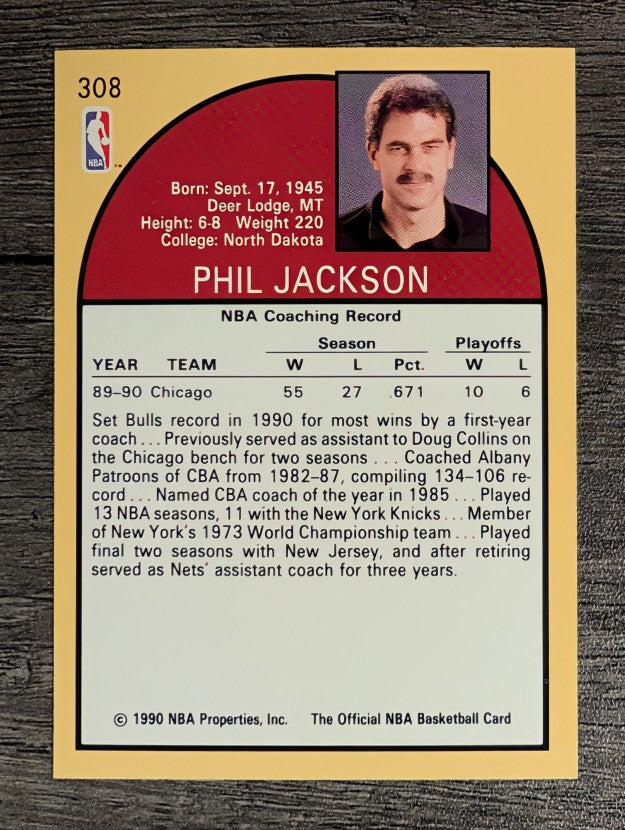 1990-91 Hoops #308 Phil Jackson CO