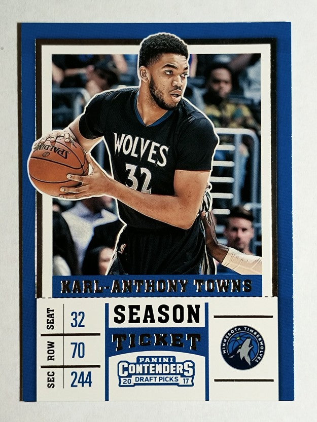 2017-18 Panini Contenders Draft Picks #27A Karl-Anthony Towns/black jersey