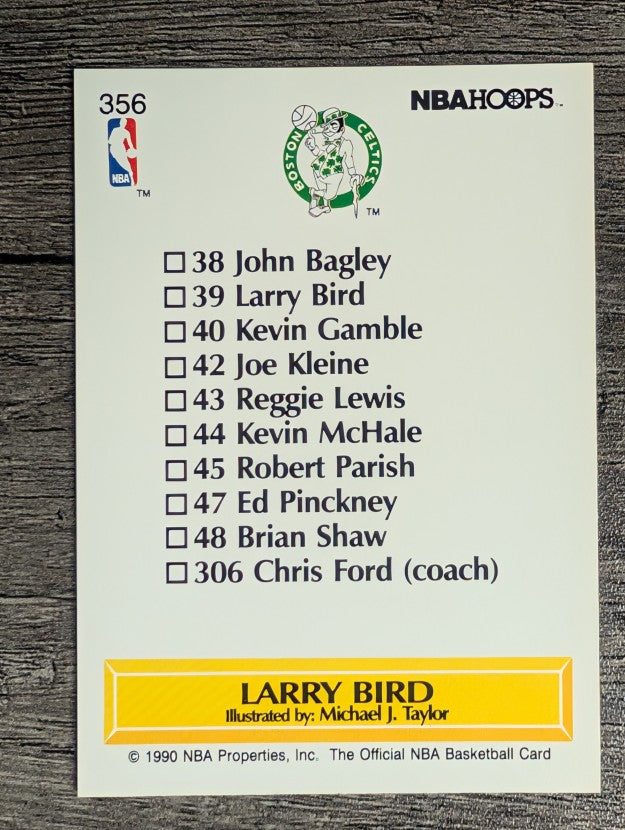 1990-91 Hoops #356 Larry Bird TC