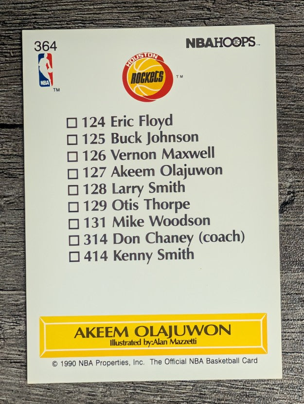 1990-91 Hoops #364 Hakeem Olajuwon TC