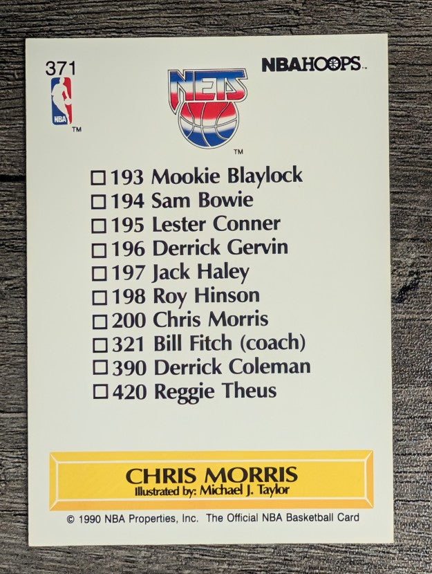 1990-91 Hoops #371 Chris Morris TC