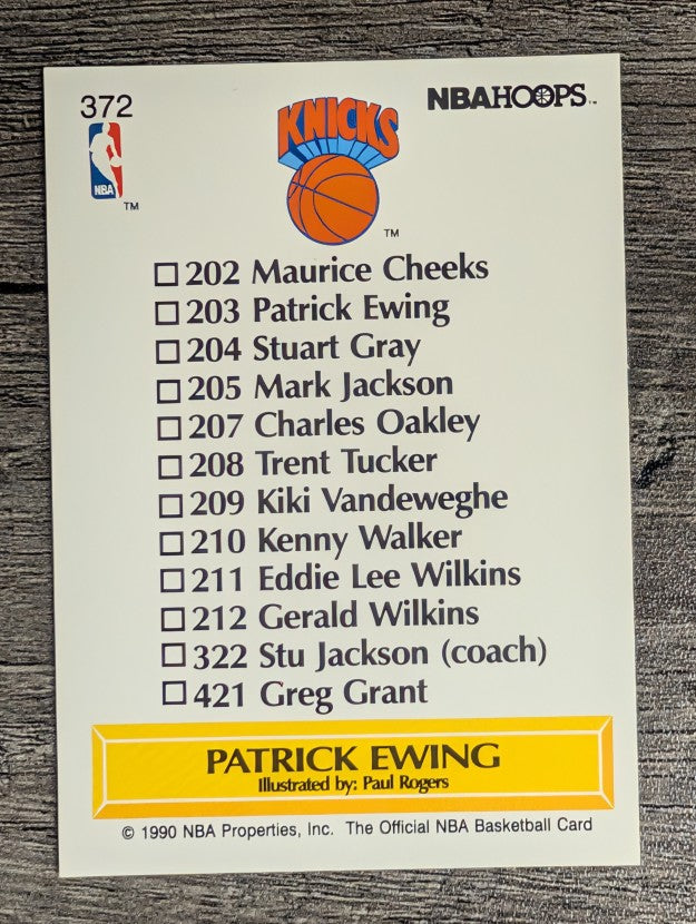 1990-91 Hoops #372 Patrick Ewing TC
