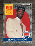 1990-91 Hoops #396 Lionel Simmons LS RC