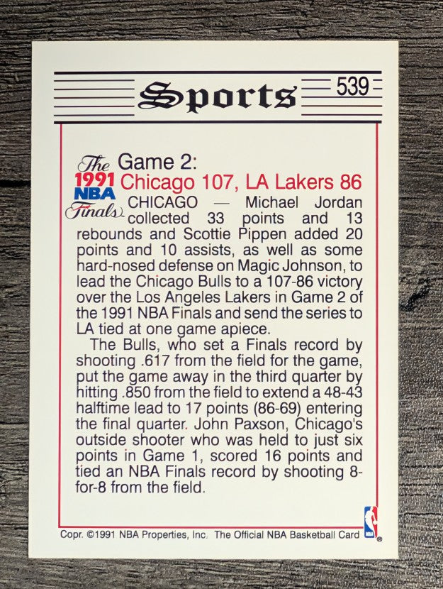 1991-92 Hoops #539 Scottie Pippen FIN/James Worthy