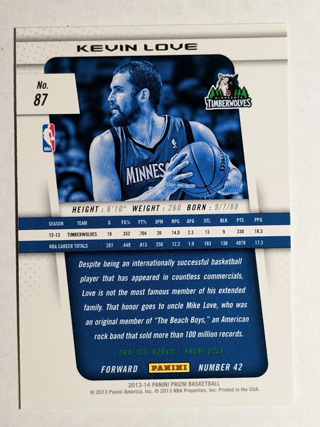 2013-14 Panini Prizm #87 Kevin Love