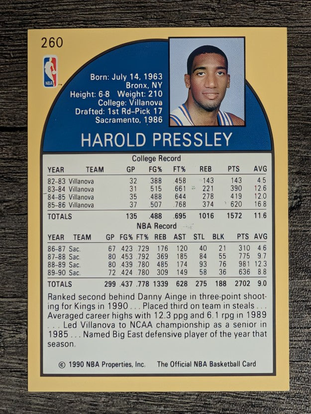 1990-91 Hoops #260 Harold Pressley SP